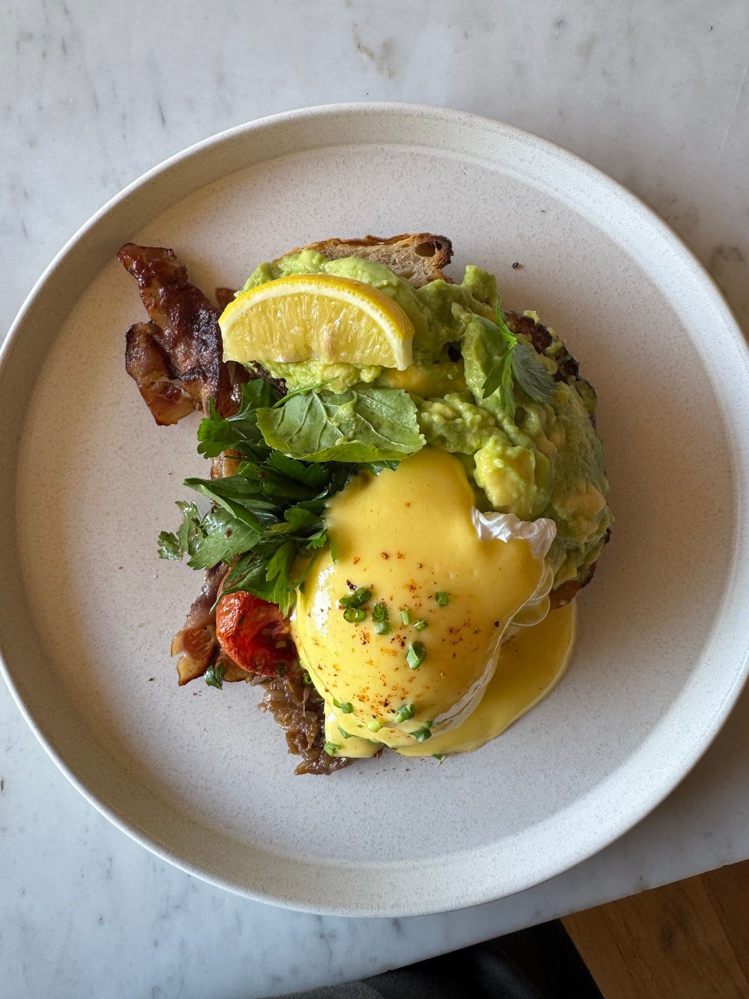 Eggs Benedict at Milk and Madu